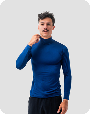 Camisa Masculina Gola Alta - Azul